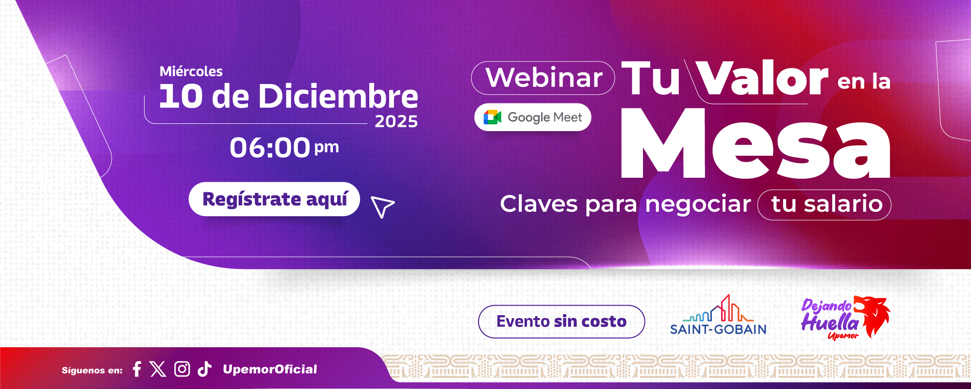 Registro: Webinar 'Tu Valor en la Mesa: Claves para Negociar tu Salario'