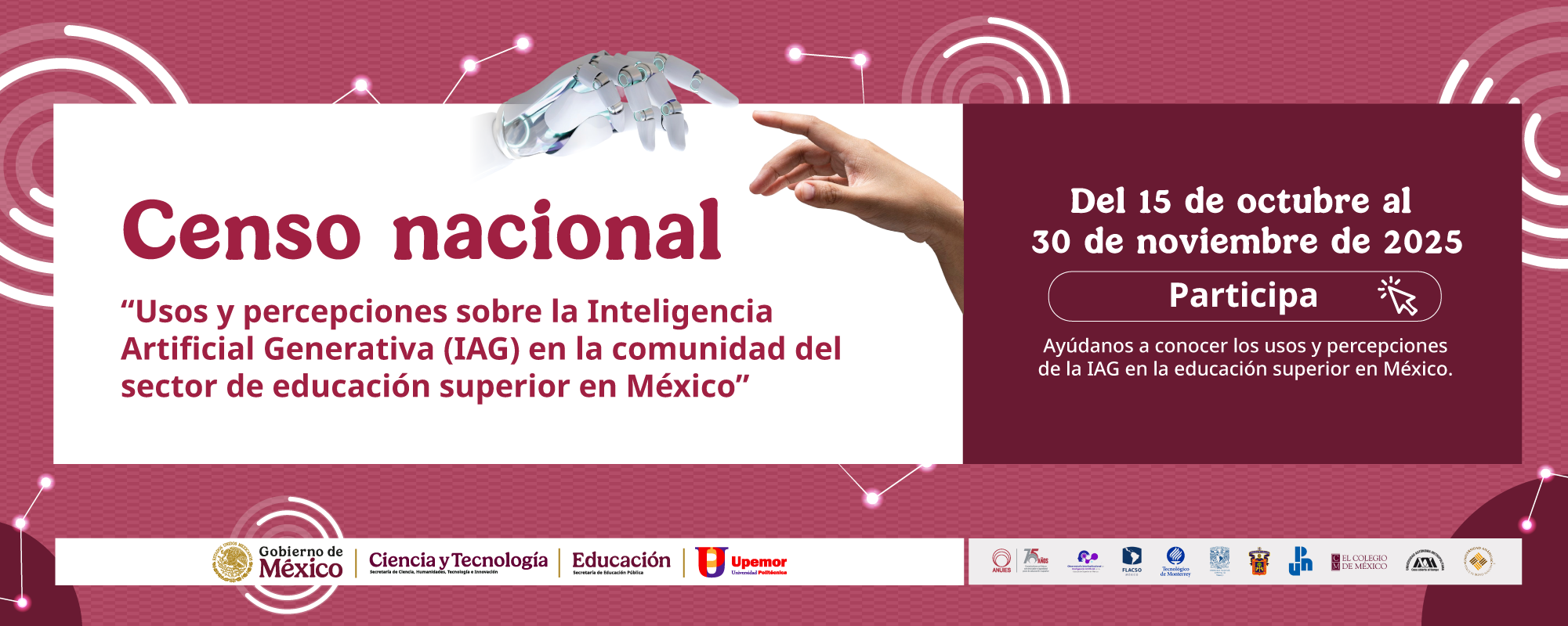 Censo nacional Usos y percepciones sobre la Inteligencia Artificial Generativa (IAG) en la comunidad del sector de educación superior en México