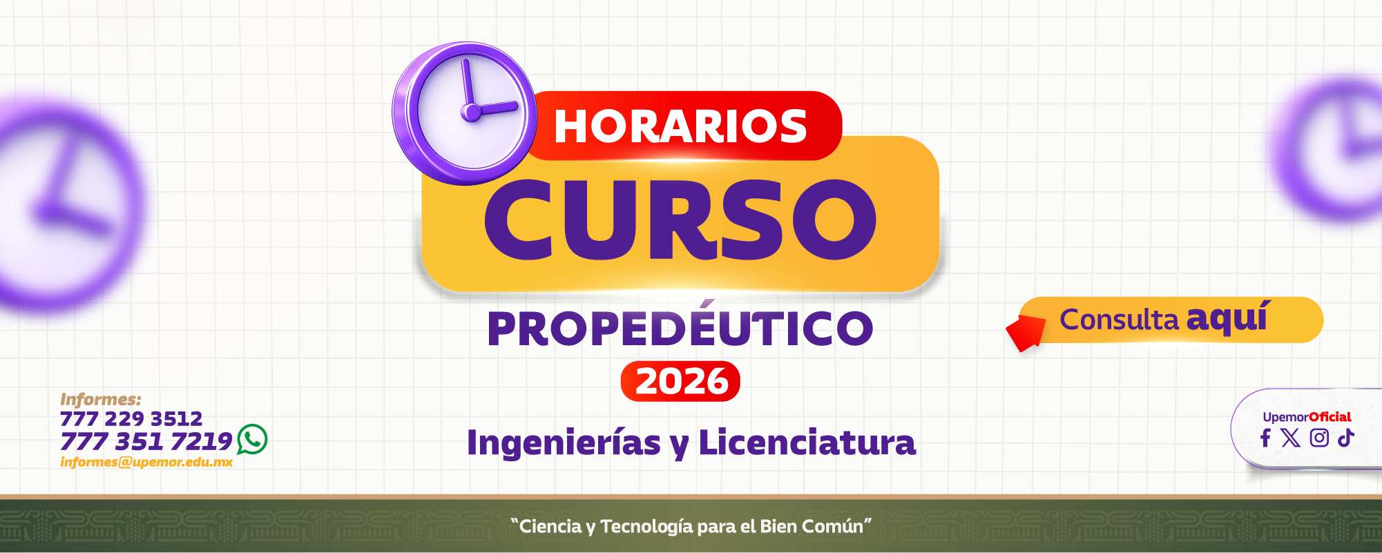 Horarios Cuerso Propedéutico 2026