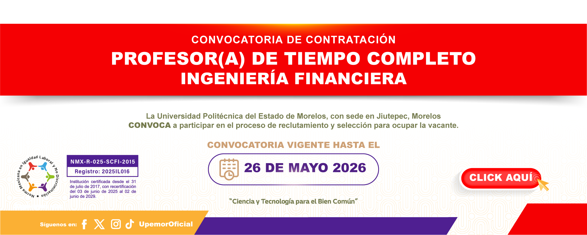 PROFESOR/A DE TIEMPO COMPLETO IFI